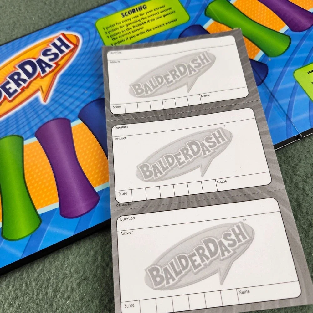 Balderdash Board Game The Hilarious Bluffing Game 2009 Mattel Adult Game